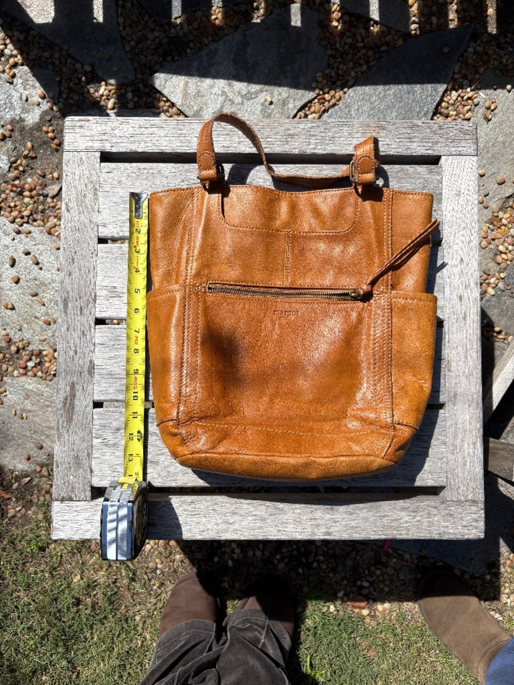 TAN LEATHER MARGOT TOTE